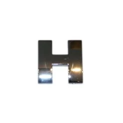 3D Chrombuchstabe H