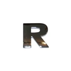 3D Chrombuchstabe R